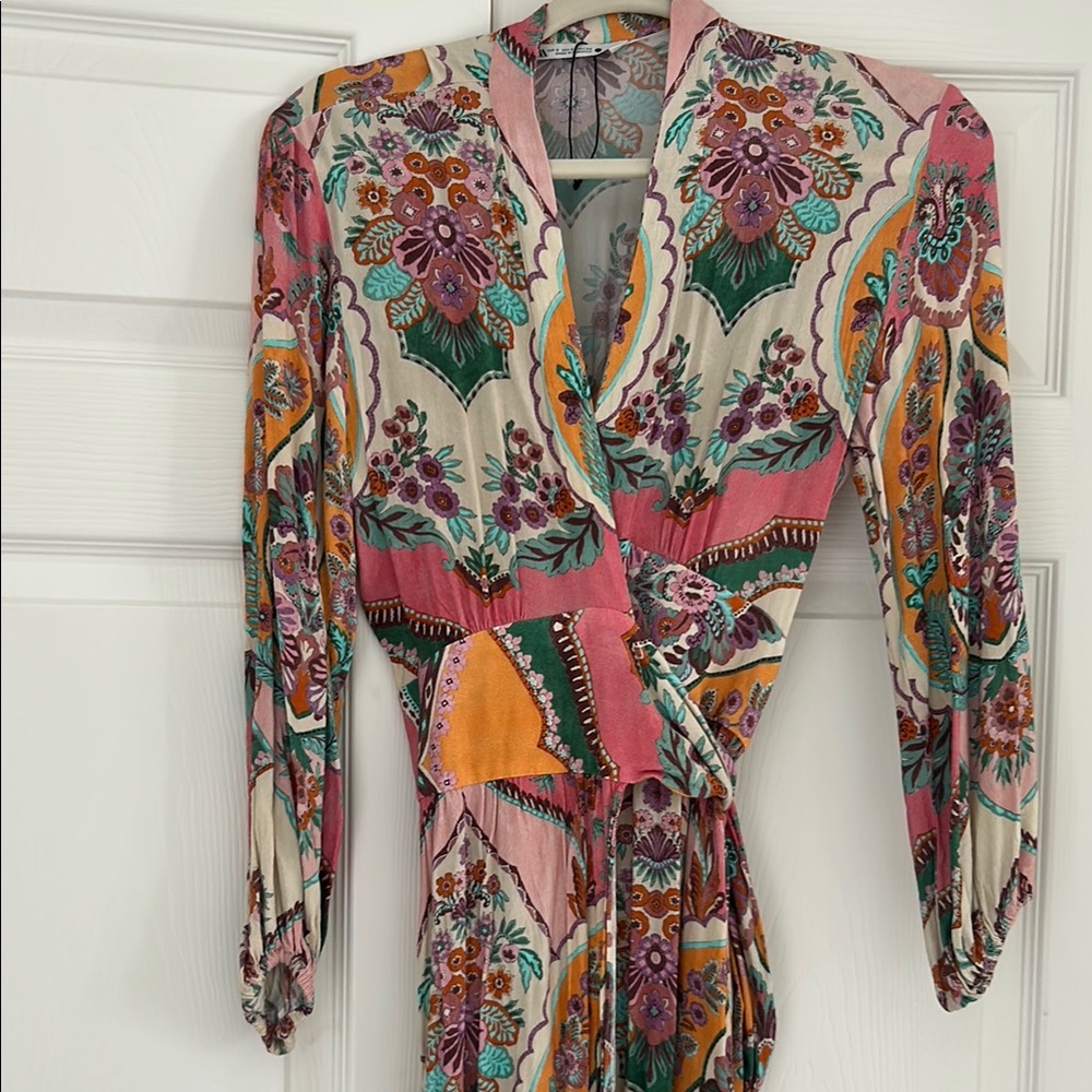 Floral Zara Wrap Dress with Vibrant Colors